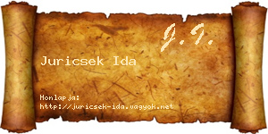 Juricsek Ida névjegykártya